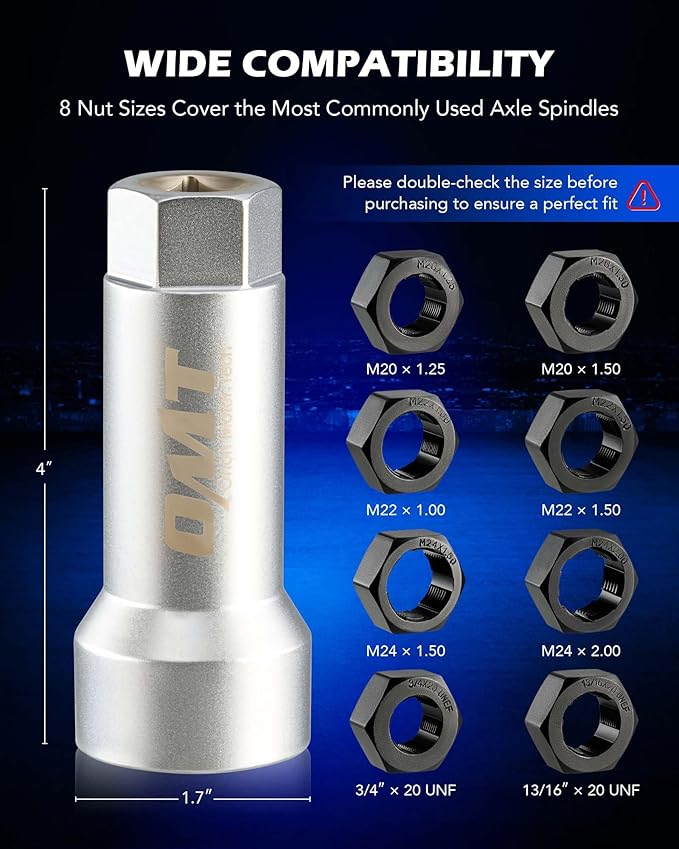 Orion Motor Tech 10pc Axle Spindle Threading Set, Axle Thread Repair Kit with 8 Dies 1-116" Extension Bar, Axle Nut Rethreader with M20 M22 M24  1316" 34" UNEF Nuts, Rethreading Tool Kit with Case