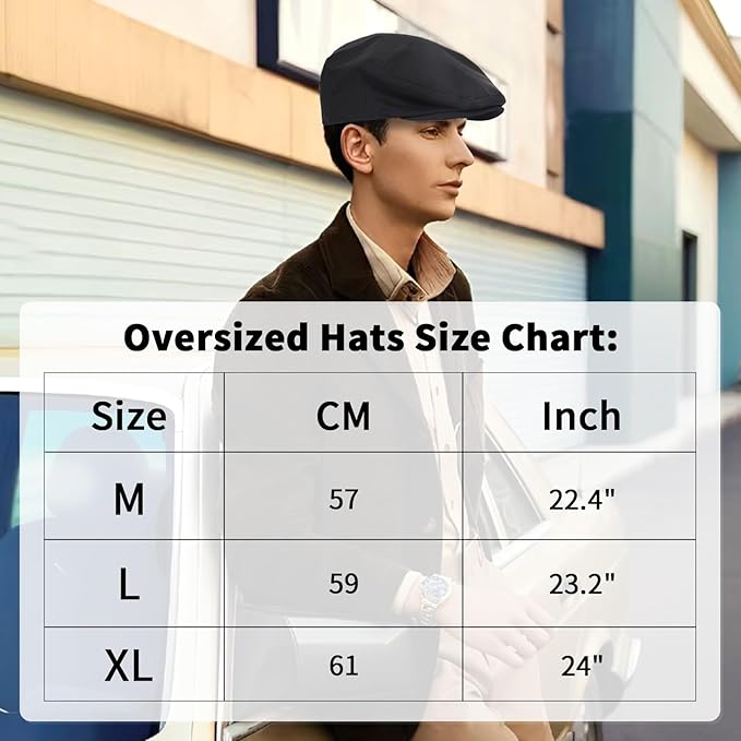 Newsboy Flat Cap for Men Waxed Cotton Cabbie Hats for Men Gatsby Irish Ivy Cap Summer Waterproof Golf Driving Hats