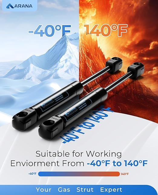 ARANA Gas Struts 10 inch 35 lbs, 10" Truck Tool Box Shocks, Lift Supports Springs for Weather Guard Toolbox Lid Cabinets Door Boat Replacement Parts, 2 Pcs