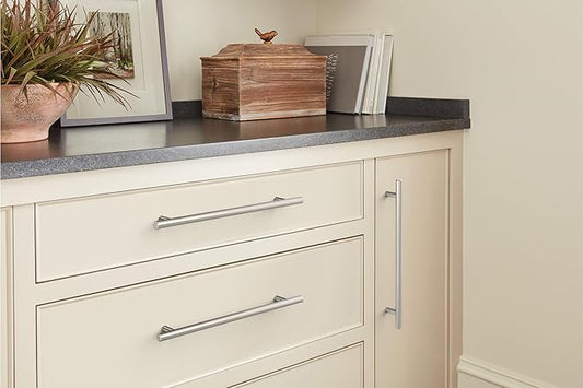 Amerock BP40521CSG9 Sterling Nickel Cabinet Pull | 8-13/16 inch (224mm) Center-to-Center Cabinet Hardware | Bar Pulls | Furniture Hardware | Drawer Pull