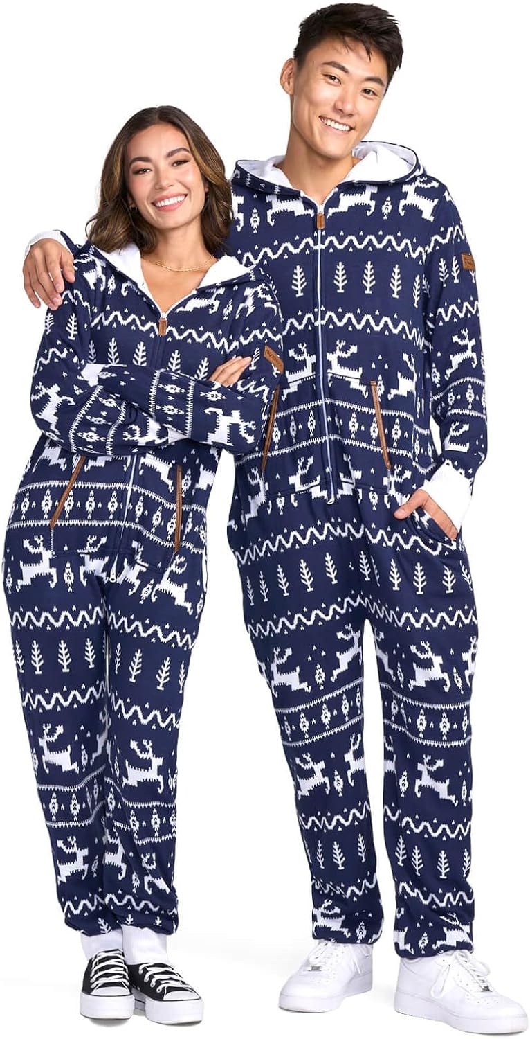 Tipsy Elves Christmas Knit Jumpsuits - Cozy Knit One Piece Jumpsuit for Adults