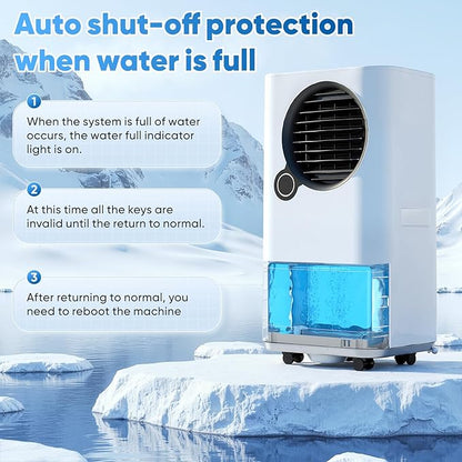 Portable Air Conditioners, 16000 BTU 6-in-1 Cooling, Dehumidifier & Fan, Ultra Quiet with 24H Smart Timer, Auto Shut-Off & Child Lock for Home/Bedroom/Office