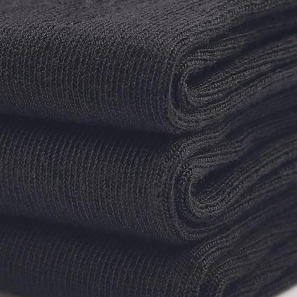 3 Pairs - Women's Simple Personality Solid Color Mid-Socks, Spring and Autumn Student Japanese Girls Mid-Socks - Black - One size fits all