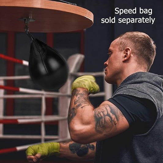 Speed Bag Swivels - Stainless Steel Speedbag Swivel - Boxing Swivel with 360 Ball Bearing - Complete Speed Bag Mount Hardware Kit - Easy Setup On Hanging Punching Platform Stand