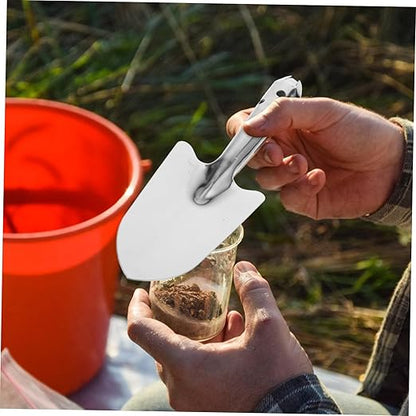 Stainless Steel Borrowing Shovel Transplanting Weeding Trowel Planting Spade Tool Gardening Trowel Tools Pot Soil Scoop Weeding Spade Garden Digging Trowel Small Hand Shovel Silver