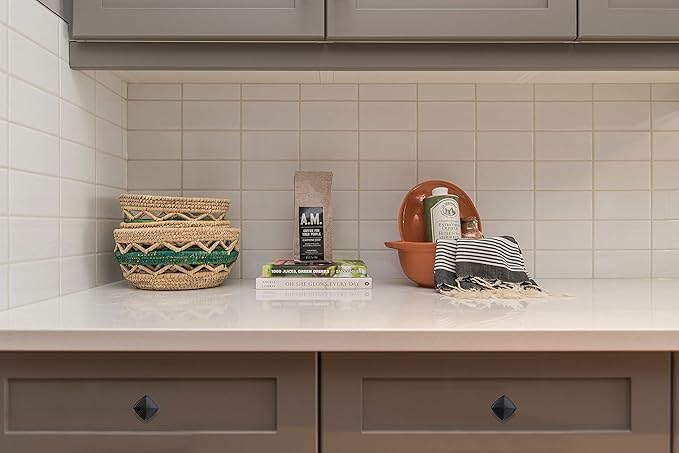 Ravinte 15 Pack Matte Black Kitchen Cabinet Square Knob Single Hole Cabinet Hardware for Dresser Drawer Pulls and Knobs