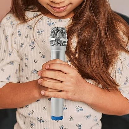 Microphone Toy Kids Microphone for Play Speech Practice Microphone Prop Simulated Microphone for Events Cosplay Costume Party, Blue Base