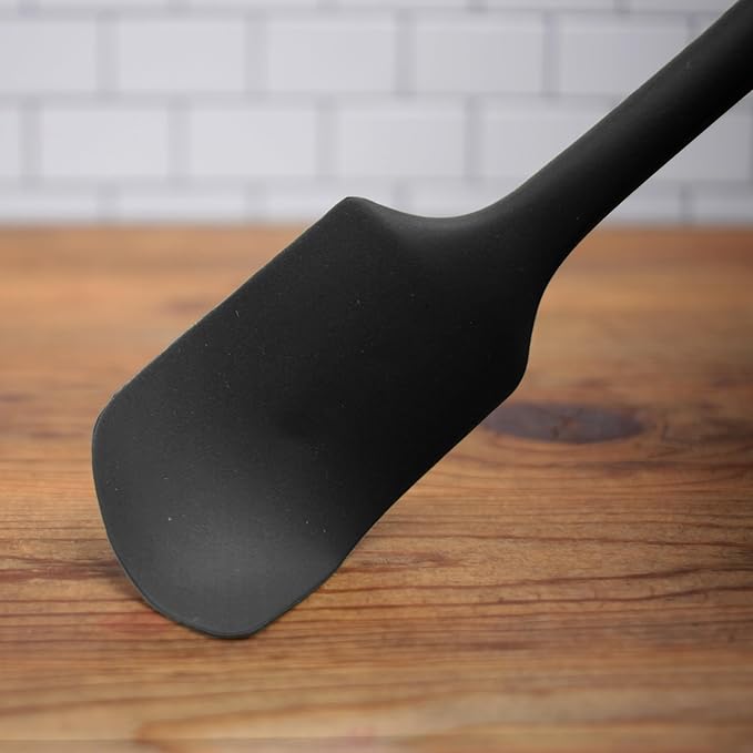 RSVP International (ESP-WH) Ela's Favorite Silicone Spatula, Black, 11"  BPA-Free Silicone  Scrape Batters, Flip Eggs, Ice Cakes,  More  Dishwasher Safe  Heat Resistant  Cooking, Baking  More