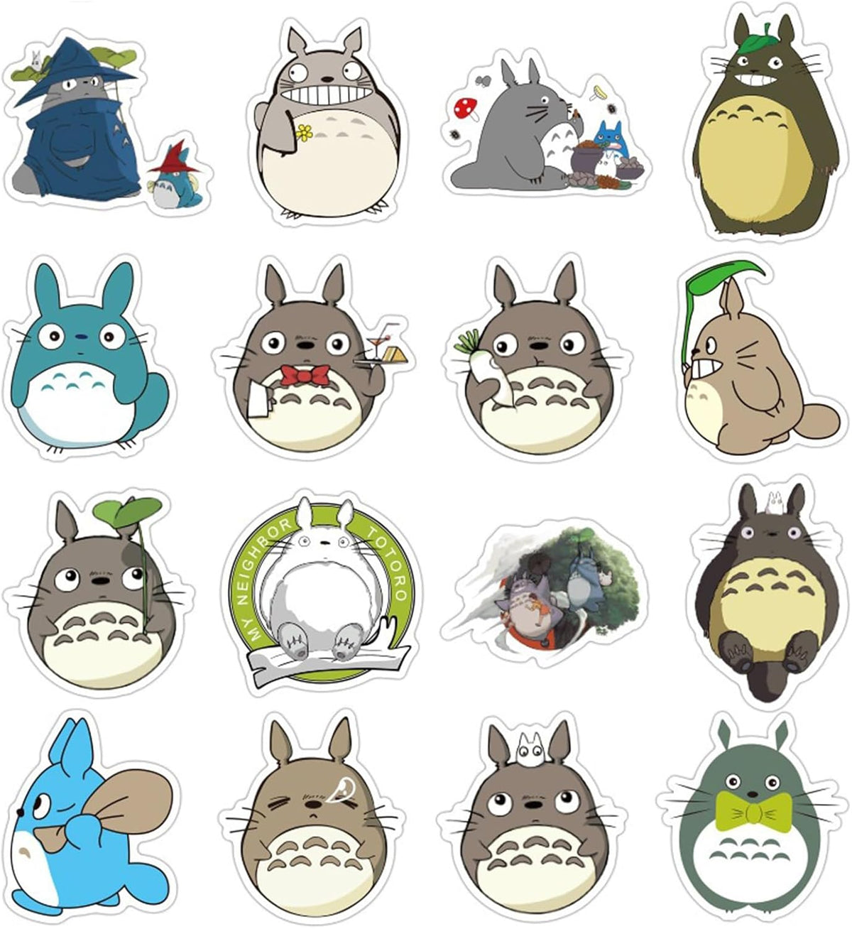 50Pcs Cartoon Totoro Themes Waterproof Stickers Vinyl Graffiti Patches for Water Bottle Cup Laptop Bike Skateboard Luggage Box