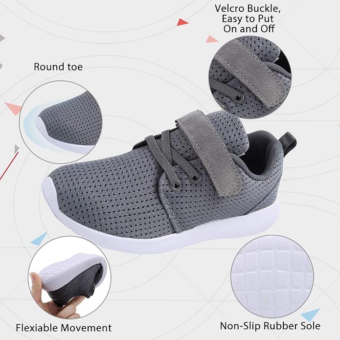 These athletic sneakers for kids are incredibly comfortable and durable, with a shock-absorbing sole and non-slip features to keep little feet safe.