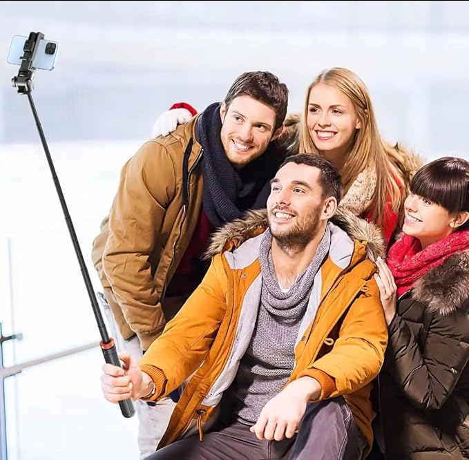 62" Phone Tripod  Selfie Stick, Tripod for Phone with Remote, All-in-1 Cell Phone Stand, Portable, Lightweight Extendable for Selfies Video Recording Vlog, Compatible with iPhone Android