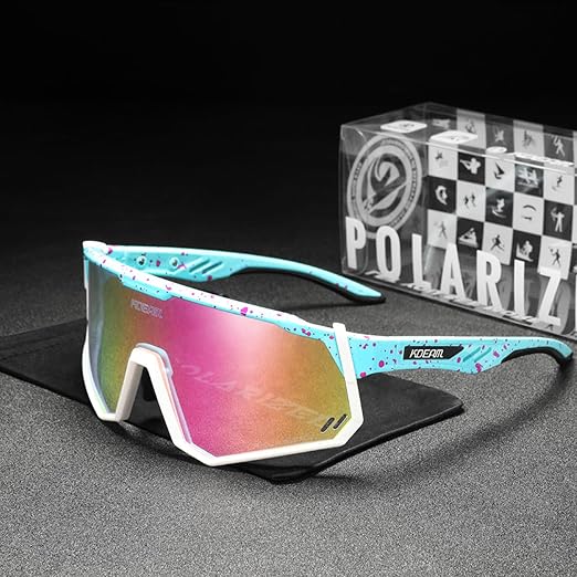 Sports Polarized Sunglasses Men Women,UV400 Cycling Glasses Windproof Goggles for Driving Running Golf Eyewear
