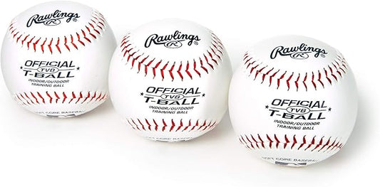 Rawlings  Official T-Balls  TVB  Youth6u  3 Count  Sponge Rubber Core  IndoorOutdoor