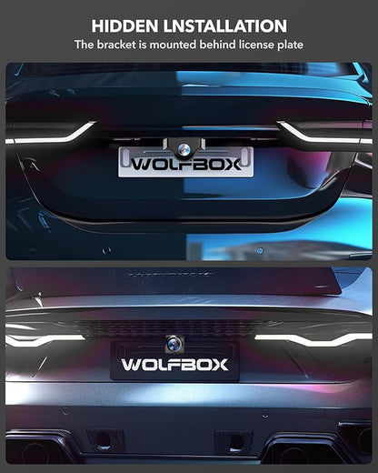 WOLFBOX Reverse Rear Camera License Plate Bracket, Installation Holder for Backup View Camera (Suitable for WOLFBOX Rear Camera of G840HG890G850G840SG930G900G900PROG850PROG900 Tripro)