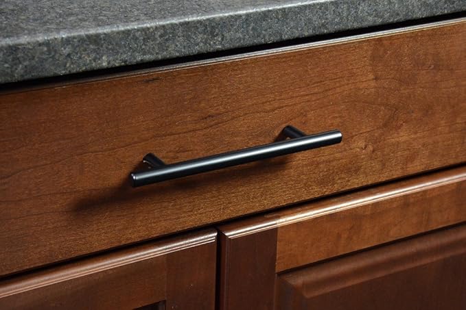 CKP Brand 3489-5 in. (128mm) Steel Bar Pull, Black Powder Coated