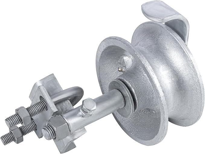 Sliding Gate Rollers,Fits 1-78" or 1-58" Gate Frame,Rear Pipe Track Wheels for Chain Link Sliding Gates,Single U Bolt,Pack of 1