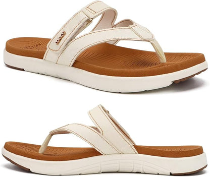 These COFACE flip flops feature memory foam cushioning, orthopedic arch support, and a lightweight design for all-day comfort.