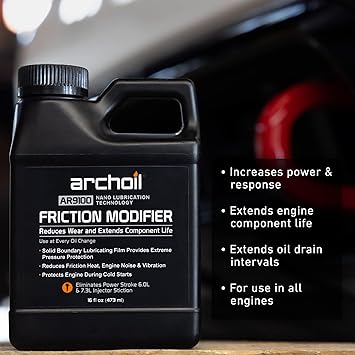 Archoil AR9100 Oil Additive (16oz) for All Vehicles - Powerstroke Cold Starts, Eliminates Injector Problems