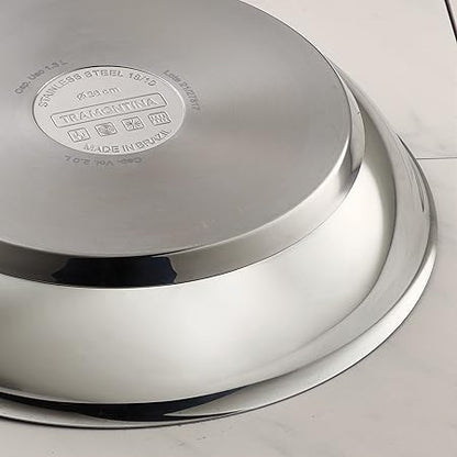 Tramontina 8-Inch Non Stick Small Frying Pan, Tri-Ply Base Stainless Steel Skillet with Reinforced Nonstick Coating, Dishwasher and Oven Safe