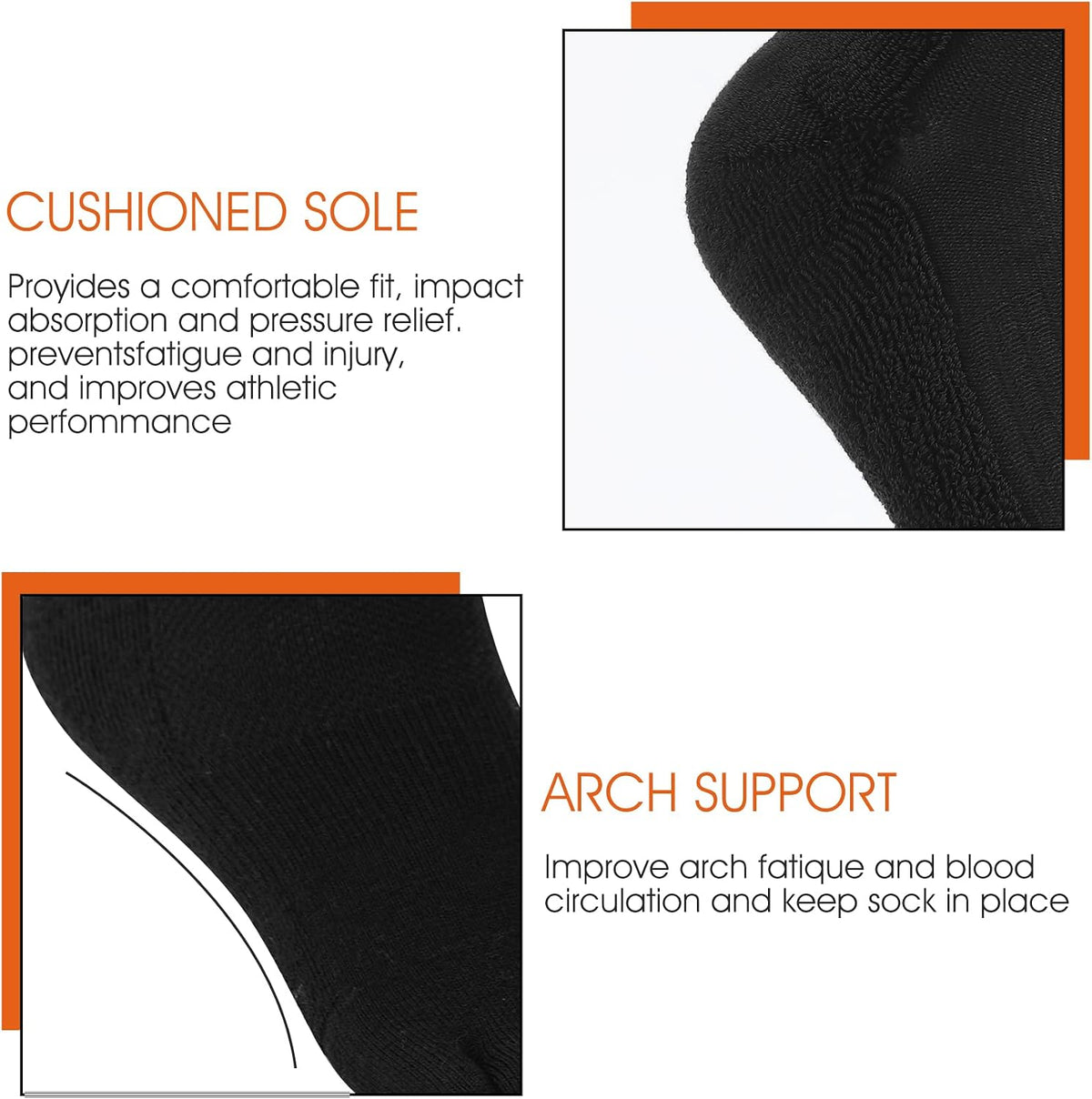 Merino Wool Toe Socks for Men&Women Hiking Cushion Five Finger Boot Socks Crew Length (1 Pairs)