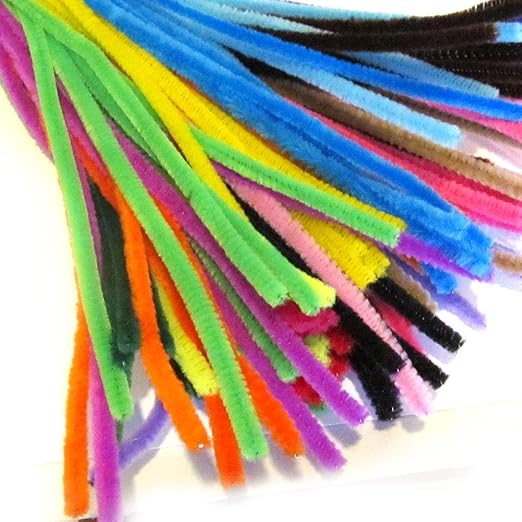 The Crafts Outlet Chenille Stems, Pipe Cleaner, 20-inch (50-cm), 25-pc, Mixed Pack