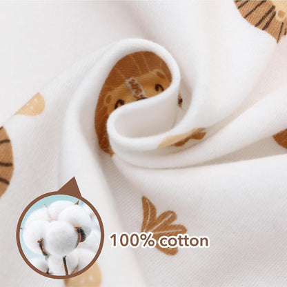 Miracle Baby Long Sleeve Sleep Sack 2-Pack, 100% Cotton Wearable Blanket Baby Sleeping Bag for Newborn Infant Toddle
