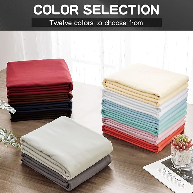 FreshCulture King Flat Sheet - Hotel Quality King Flat Sheet Only - Brushed Microfiber Top Sheet - Ultra Soft  Breathable - Wrinkle-Free - Easy Care - Single Flat Sheet (King, Light Grey)