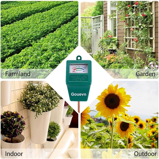 Long Probe Soil Moisture Meter for Plants, Plant Moisture Meter for House Plants, Plant Water Meter for Indoor  Outdoor Large Potted Plants, Hygrometer Gardening Gifts - No Battery Needed