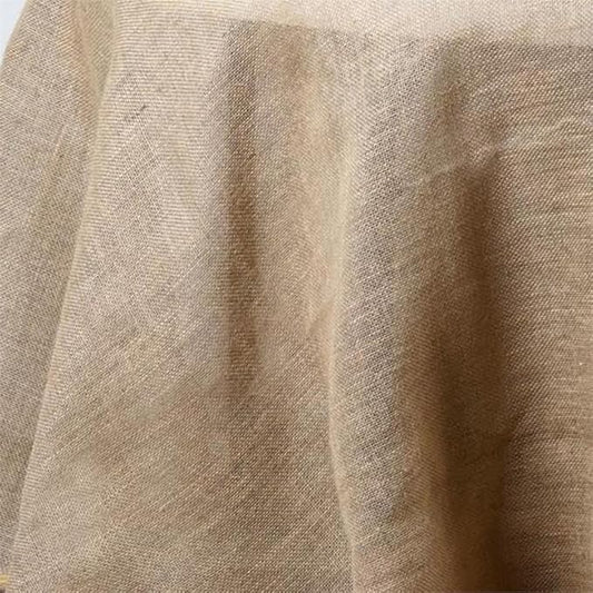 1 Pc of 90-Inch Round Natural Brown Burlap Tablecloth Wedding Birthday Party Linens
