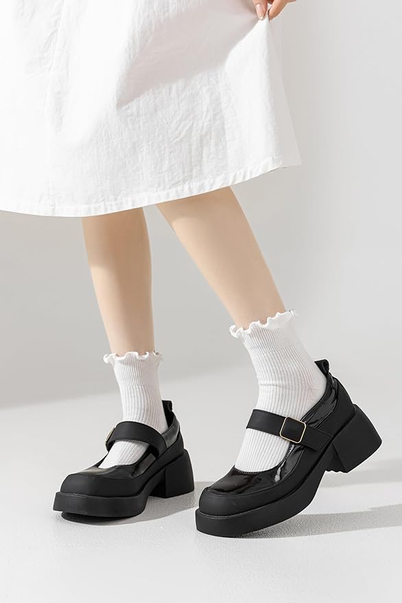 Women's Trim Ruffle Frilly Turn Cuff Socks - Cute Vintage Dress Crew Ankle Boot Socks