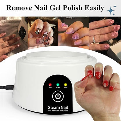 Electric Nail Soaking Bowl, Soak off Bowl for Gel Nail Polish, Acrylic Nails, Dip Powder Removal, Black