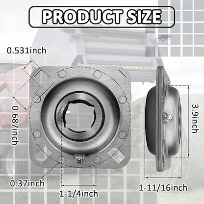 FD209RK 1-14" Square Bore Disc Harrow Flange Bearing Unit for Farming Applications FAFNIR FD-209-RK FD209-1 14SQ DHU1-14S-209 DHU114S209 PMFD209RK 311007 822-209C 84151226