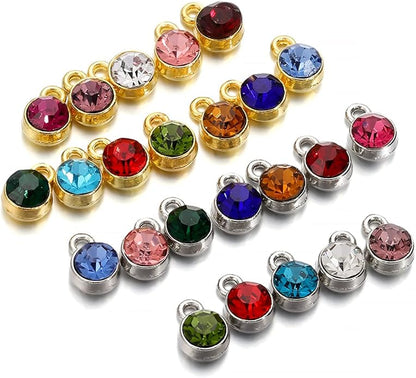 20PcsLot Colorful Crystal Birthstone Dangle Charms Water Drop Pendants Rhinestone Teardrop Pendants For Necklace Bracelet Earring DIY Jeweley Making Supplies