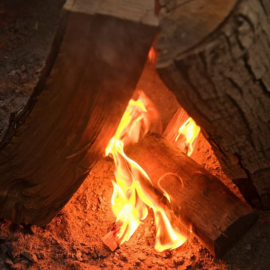 Billy Buckskin Co. 8 lb. Burlap Bag of Fatwood Fire Starter Sticks  Gift Set of Fatwood, Comes in a Stylish Burlap Bag  Start a Fire with just 2 Sticks  8 Pound Bag