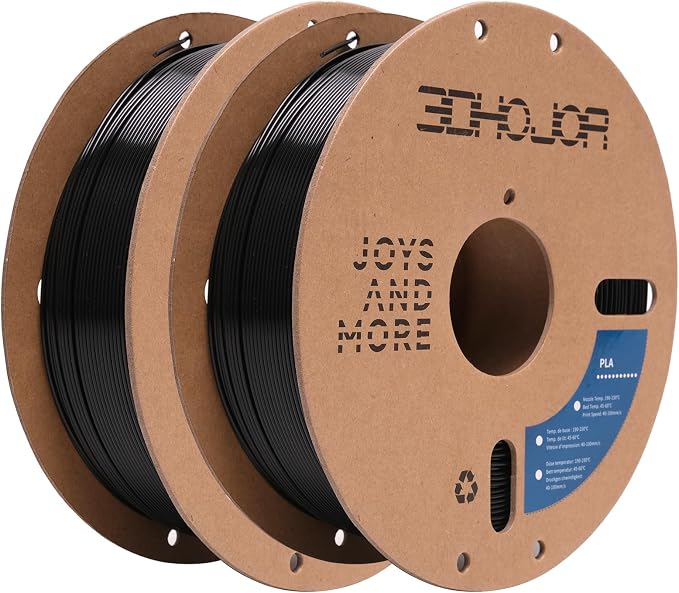 3DHoJor PLA Filament 1.75mm,3D Printer Filament,1kg Cardboard Spool (2.2lbs), Dimensional Accuracy +/- 0.03 mm,Odor Free, Clog Free, No Brittle Filaments,Fit Most FDM 3D Printer,Red