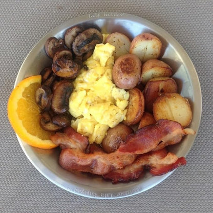 Kelly Kettle Camping Plates Can Also Be Used As Camping Bowls or a Camp Fry Pan Stainless Steel Plates come as a set of 2 7.75 inches in Diameter and 1 Inch Deep.