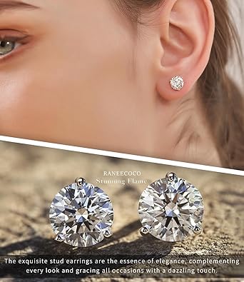 "STUNNING FLAME" 18K Gold Plated Silver Brilliant Cut Simulated Diamond Cubic Zirconia Stud Earrings