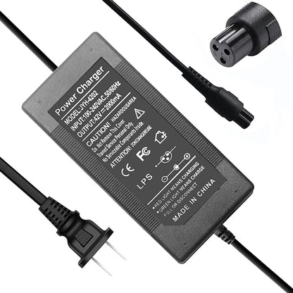 JFX 42V 2A battery charger 42 volt power adapter for 36V lithium battery with mini 3-pin plug of 0.315 in