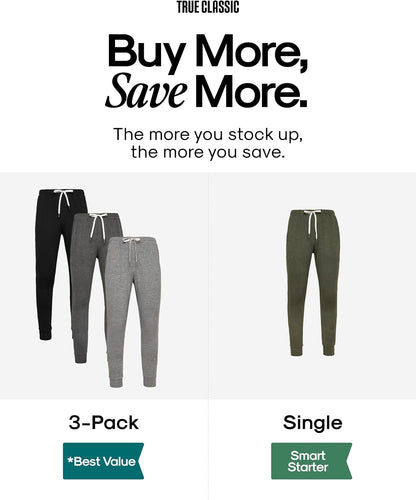 True Classic Sweatpants for Men – Joggers for Men with Pockets, Novelty Fleece & Breathable 4-Way Stretch Mens Sweat Pants