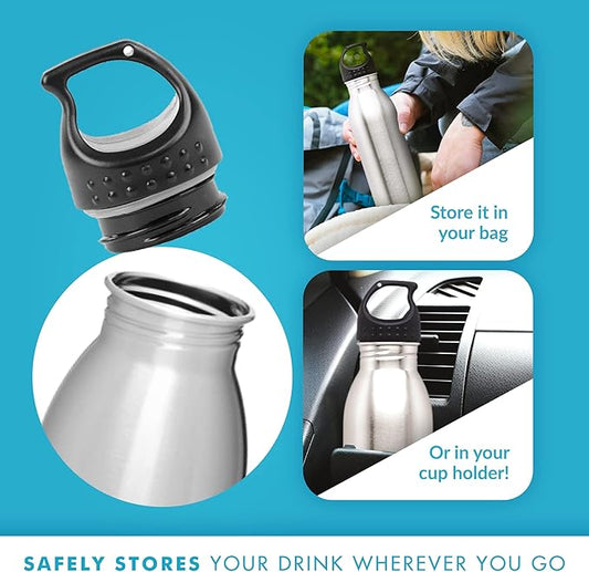 Simply Green Solutions Slim Line Stainless Steel Water Bottle Canteen - 24oz. Capacity