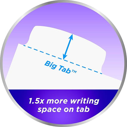 Avery Big Tab Write  Erase Durable Plastic Dividers for 3 Ring Binders, 5-Tab Set, Bright Multicolor, 1 Set (16129)