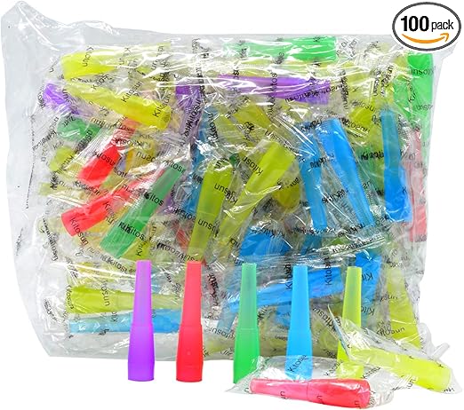 100 Pieces Hookah Tips Disposable Vape Shisha Tips Hookah Mouth Tips Accesorios Individual Wrapped Mixed Colors Mouth Piece Female Hookahs Bong Flavor Tips Hooka Accessories