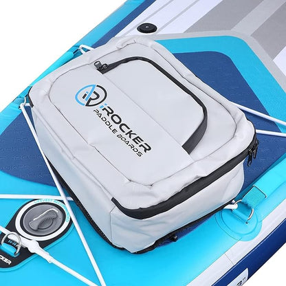 iROCKER Lunch Box Cooler Deck Bag - Water-Resistant Lunch Box for Paddle Boards, Kayaks  Boats - Insulated SUP Accessory with Bungee Attachment