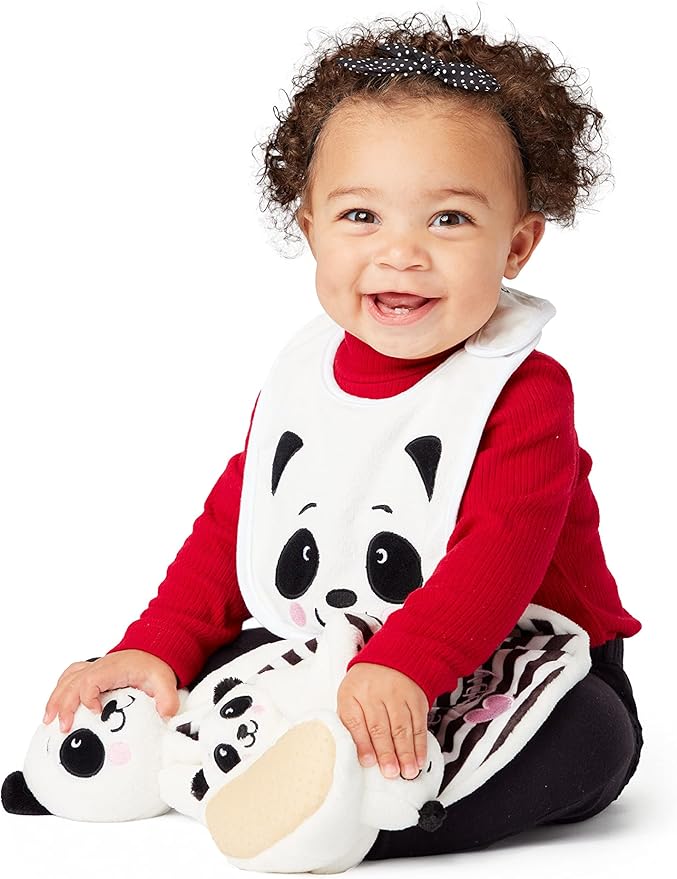 Enesco Izzy and Oliver New Baby Infant Panda Character Super Soft Booties, White, One Size