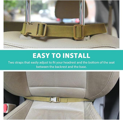 Car Seat Back Organizer, Tactical MOLLE Sag Proof Vehicle Panel Backseat Cover Protector, Universal Molle Nylon Storage Bag Seat Back Hanger Pad for Car Truck SUV Pickup (Camouflage CP)