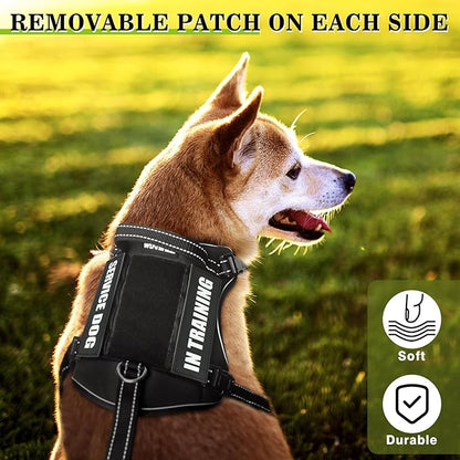 WINSEE Service Dog Patches for Dog Harness (2 pcs, L)