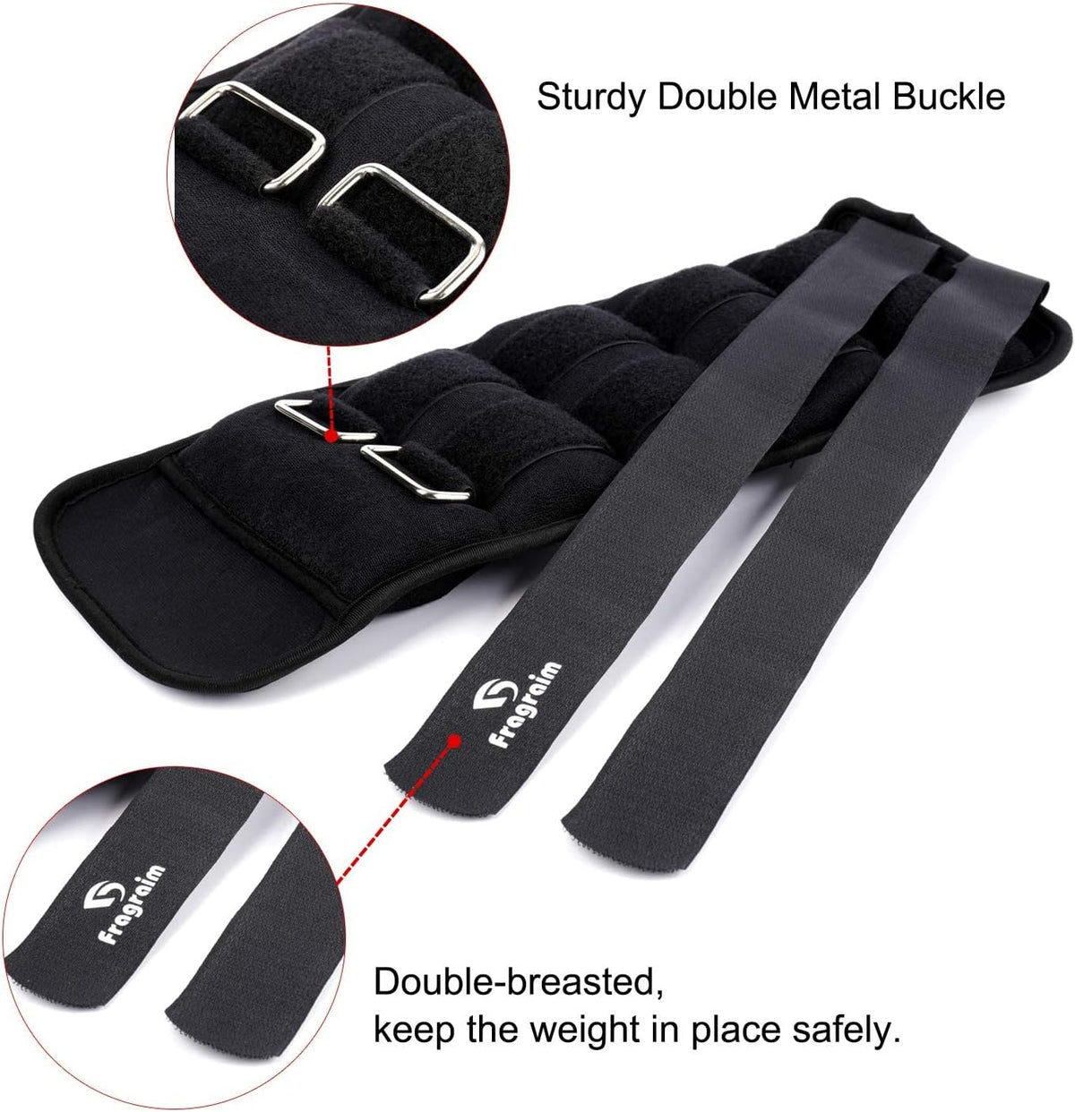 Fragraim Adjustable Ankle Weights, 1 Pair