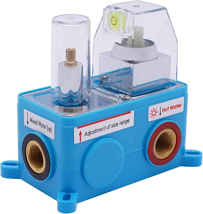 Shower Mixer Valve Shower Faucet Valve Kit Dual Function Water Mixing Valve With Embedded Box