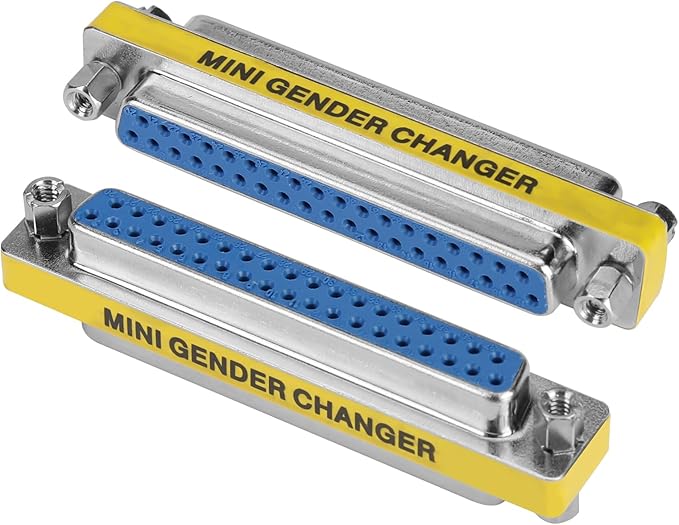 ENUODA 2 Pack Gender Changers 37 Pin Female to Female Adapter DB37 Coupler, Data Transfer and Device Connection for RS-449 Serial Cables