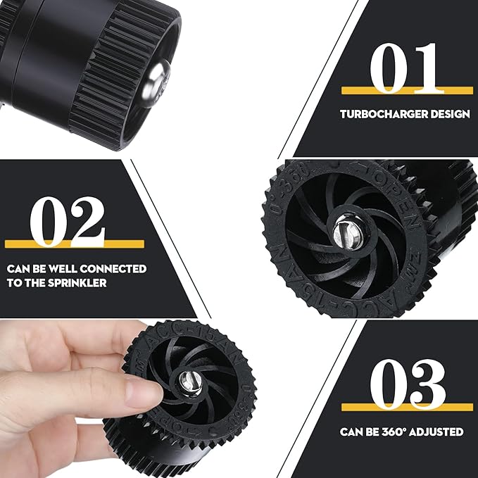 Patelai 32 variable arc nozzles, pop-up sprinkler head, multicolor, adjustable, 360 degree rotation, for septic nozzle replacement for garden lawn irrigation (van 410